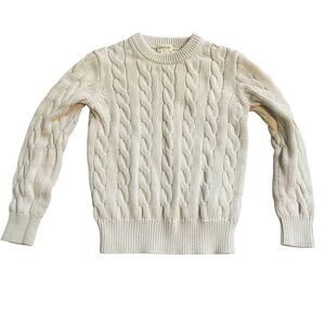 Crewcuts cable knit sweater cream, beige size 6-7